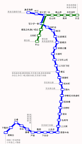 中山 川和町 都筑ふれあいの丘 センター南 東山田. æ¨ªæµœå¸‚å–¶åœ°ä¸‹é‰„ãƒ–ãƒ«ãƒ¼ãƒ©ã‚¤ãƒ³è·¯ç·šå›³