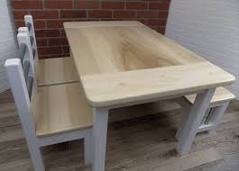 Kids Farmhouse Table Set Activity Table Wood Table Farmhouse Table Setting Kids Table Set Wood Table
