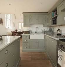 New Farmhouse Kitchen Green Cabinets Wood Countertops Ideas Green Kitchen Cabinets New Kitchen Cabinets Kitchen Design