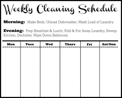 Cleaning Schedule Template Tips Cleaning Checklist Template Weekly Cleaning Cleaning Schedule Templates