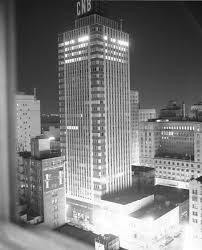 Continental National Bank Lighted At Night Night Light Old Fort National