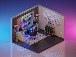 7 creative gaming room ideas for small rooms in 2021. Isometric Gaming Setup By Ahmed Jabnouni On Dribbble