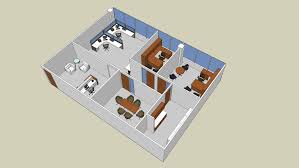 This will give bedroom good ventilation. 1500 Square Foot Typical Office Building 3d Warehouse