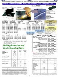 Welding Protection And Shade Selection Charts Manualzz Com