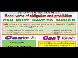 عندما تكون must لها معنى فى الجمله ففى هذه الحاله قد لا تفيد الالزام ولذلك نضع need. ØªÙˆØ¬ÙŠÙ‡ÙŠ Ø£ÙˆÙ„ Ø«Ø§Ù†ÙˆÙŠ Ø´Ø±Ø­ Ù‚Ø§Ø¹Ø¯Ø© Modals Ù„Ù„Ø£Ù„ØªØ²Ø§Ù… ÙˆØ§Ù„Ù†Ù‡ÙŠ Modal Verbs Of Obligation And Prohibition Youtube