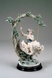 Giuseppe Armani Young Lady On Swing One Of A Kind Coloration Porcelain Dolls For Sale Porcelain Dolls Value Hand Painted Porcelain