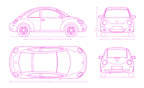 Volkswagen New Beetle Dimensions Drawings Dimensions Guide