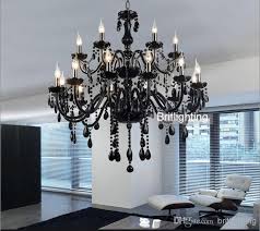 Dining Room Black And Crystal Chandelier Pin By Purplecr11 On Lighting Black Crystal Chandelier Crystal Ceiling Lamps Ceiling Lamps Living Room