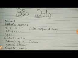 Review job interview etiquette tips for before, during, and after a job interview to ensure that you're minding your manners. Format Resume How To Write Biodata Correct Format Of Biodata Biodata For Job Interview Youtube