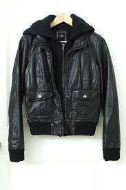 Obey Jealous Lover Hooded Bomber Black Hooded Jacket Leather Jacket Hooded Jacket