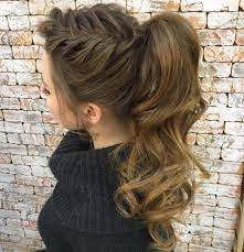 30 Eye Catching Ways To Style Curly And Wavy Ponytails Ponytail Styles Wavy Ponytail Braided Ponytail Hairstyles