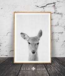 Large Black And White Animal Prints Deer Doe Wall Art Print Woodlands Nursery Decor Black And White Animal Photo Modern Minimalist Large Printable Poster Digital Download In 2020 Nursery Animal Prints Art Wall Kids Animal Wall Art