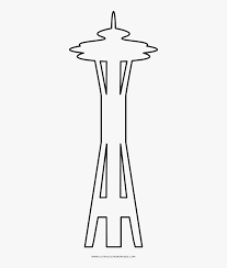 Free coloring sheets to print and download. Space Needle Coloring Page Drawing Hd Png Download Kindpng