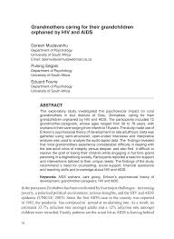 Hundreds of resume example questions have been answered here. Pdf Grandmothers Caring For Their Children Orphaned By Hiv And Aids