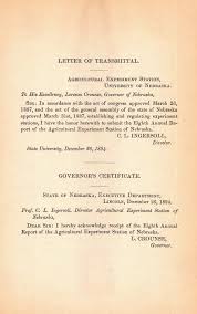 8th Annual Report of the Agricultural Experiment Station of Nebraska (1894)