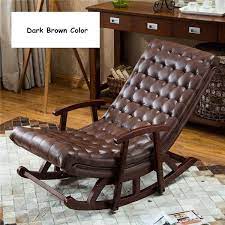 modern leather wood rocking lounge chair armchair living room bedroom furniture comfo brown furniture bedroom upholstered rocking chairs wood bedroom furniture