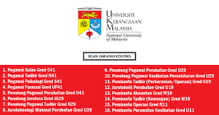 Kerja kosong pusat perubatan universiti kebangsaan malaysia terkini. Permohonan Jawatan Kosong Di Universiti Kebangsaan Malaysia Ukm Kelayakan Pmr Spm Diploma Ijazah