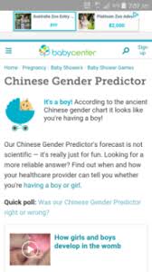 Chinese Gender Calander February 2017 Babycenter Australia