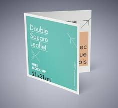 Double Square Leaflet Mockup Mockups Design Free Premium Mockups Brochure Mockup Psd Bi Fold Brochure Leaflet