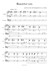 Birdy Beautiful Lies Piano Cello Accompaniment Sheet Music For Piano Cello Solo Musescore Com