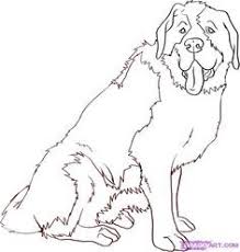 Black And White St Bernard Dog St Bernard Cartoon Dog Google Search St Bernard Dogs Animal Drawings Dog Tattoo