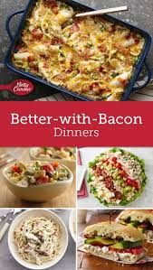 16 Better With Bacon Dinners Bacon Dinner Dinner Chicken Bacon Ranch Pasta