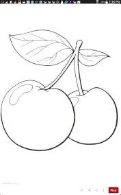 Bowl of fruit with cherries coloring page. Cherries Fruit Coloring Pages Coloring Pages Free Coloring Pages