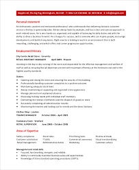 retail assistant manager resume sample