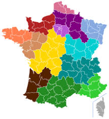 Présentation de la carte de france avec ses 13 régions. Region Francaise Wikipedia
