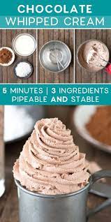 Chocolate Whipped Cream Chocolate Frosting Recipes Frosting Recipes Easy Whipped Chocolate Frosting