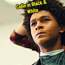 Colin in Black & White Movie Scene: Cutting Braids