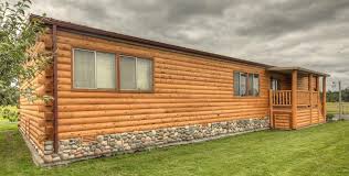 Photo Gallery Modulog Industries Inc Mobile Home Siding Mobile Home Exteriors Log Cabin Mobile Homes