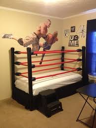 How To Make A Diy Wwe Wrestling Bed Under 100 Recipe Old Bed Frames Wwe Bedroom Diy Wwe