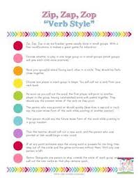 Making Grammar Fun Zip Zap Zop Game For Practicing Verb Tenses Grammar Verb Verbs Activities