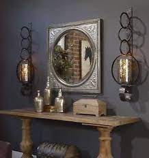 Shop allmodern for modern and contemporary large wall candle sconces to match your style and budget. Two Huge 39 Restoration Metal Mercury Glass Wall Sconce Glass Candle Holder Ebay