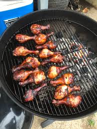 That would be a surface temperature of about 450° and how are you supposed to do that? Off Heat Chicken Drumsticks On The Webber Charcoal Grill Drumsticks 5 For 16 At Aldi Marinated In Wishbone Italian Dressing And Planters Seasoning Salt For 3 Hours Cooked On Indirect Heat For 2