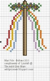 Love coffee and cross stitch pattern a freebie cross stitch pattern was on the agenda, so here it is. The Auld Grey Mare Beltane Maypole Free Chart Pagan Cross Stitch Diy Cross Stitch Beltane