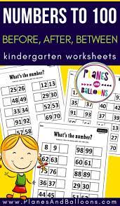 Numbers 1 100 Worksheets For Kindergarten And First Grade Planes Balloons Teaching Counting Counting To 100 Kindergarten Worksheets
