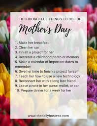 10 Thoughtful Mother S Day Ideas Better Than A Gift The Daily Hostess Mother Birthday Gifts Birthday Wishes For Daughter Diy Mothers Day Gifts