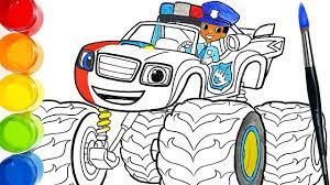 So, your little one can't get enough of blaze and the monster machines, eh? How To Draw Police Officer Blaze And Aj Learn Colors Drawing And Coloring Pages Tim Tim Tv Youtube