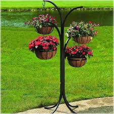 Display all the beauty of your plants and flowers with planters and plant stands. Plant Hanger Post Hooks Lawn Ordainment Flowers Display Coco Lined Wrought Iron Plants Hanging Plants Plant Stands Outdoor