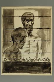 You might choose to put up a net wire fence to keep farm animals in a certain area of your. Painting Of Two Concentration Camp Inmates Standing Behind A Barbed Wire Fence Collections Search United States Holocaust Memorial Museum