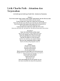 Inilah lirik attention, sebuah lagu yang dinyanyikan oleh penyanyi asal amerika serikat, charlie puth., bola.com, sportylife, lirik lagu, charlie charlie puth © afp. Lirik Attention Charlie Puth