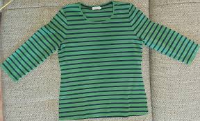 Maerz Damen Shirt 119101 223 Grun Blau Gestreift Streifenmuster Neuwertig Blaue Streifen Streifenmuster Shirts