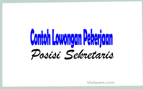 Jangan lupa perhatikan iklan lowongan kerja yang dimuat di koran atau diposting di internet sehingga anda bisa mencari referensi pada contoh surat lamaran pekerjaan dalam bahasa inggris beserta iklannya. Contoh Iklan Lowongan Pekerjaan Dalam Bahasa Inggris Posisi Sekretaris