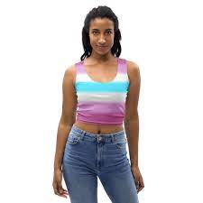 Femboy Crop Top Femboy Sprayed Flag Cropped Shirt Femboy - Etsy