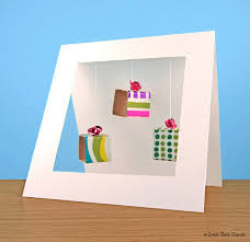 How to create the layout. 3d Gift Boxes Card How To Make A 3 D Greetings Card Papercraft On Cut Out Keep