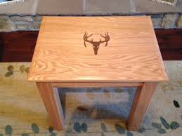 We can build each table to fit the space in your home. Buy Hand Made Custom Inlay End Table Oak With Walnut Deer Antler Inlay And Accents Made To Order From Mountaintop Table Company Custommade Com