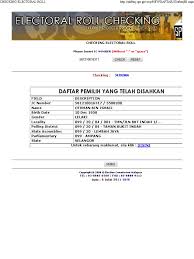 Voter ab rapar bin awang is registered to vote in 3 different polling centres in pahang using an identity card number that just differs in the last 3 numbers. Daftar Pemilih Yang Telah Disahkan Checking