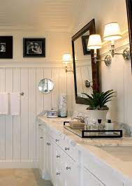 Decorating ideas 10 bathrooms with beadboard wainscoting. White Bathroom Beadboard Beadboard Bathroom Bathrooms Remodel Modern Bathroom Remodel